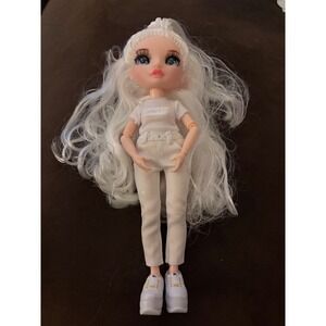 Rainbow High Color & Create Doll White Hair Blue Eyes Sparkle Shirt RH1